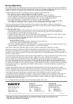 Preview for 44 page of Davey Spa Power SP800 User Manual