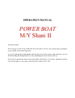 Preview for 1 page of David Walters Shani II Operation Manual