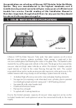 Preview for 3 page of Davis & Shirtliff DAYLIFF Ultrasun UVT VacTube Installation & Operating Manual