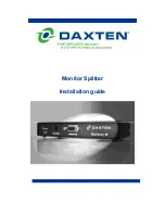 Daxten MONITOR SPLITTER Installation Manual preview