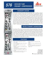 Preview for 1 page of dbx 576 Specifications