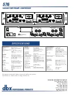 Preview for 2 page of dbx 576 Specifications