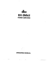 dbx BX-3MkII Operating Manual preview