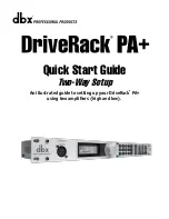 dbx DriveRack PA Quick Start Manual preview