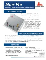 dbx Mini-Pre Specification Sheet preview