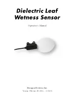 Decagon Devices Dielectric Leaf Wetness Sensor Owner'S/Operator'S Manual preview