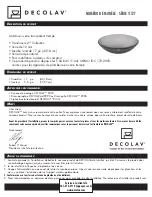 Preview for 6 page of Decolav 1112T Series Product Description