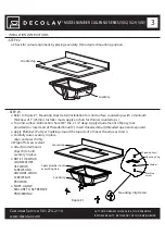 Preview for 3 page of Decolav CALLENSIA 1402 Manual