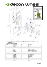 Preview for 2 page of Decon wheel MED3170 Assembly Instructions