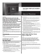 Preview for 1 page of decorflame M405-48FBK Manual