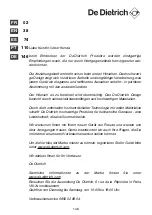 Preview for 146 page of DeDietrich DTI 1127 X Manual For Installation And Use