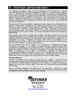 Preview for 18 page of Defender CD8110 Owner'S Manual