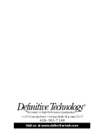 Preview for 10 page of Definitive Technology Mythos SoloXL Owner'S Manual