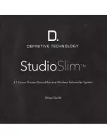 Definitive Technology StudioSlim Setup Manual preview