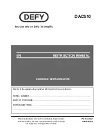 Preview for 1 page of Defy DAC 510 Instruction Manual