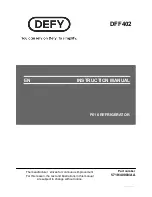 Preview for 1 page of Defy DFF402 Instruction Manual