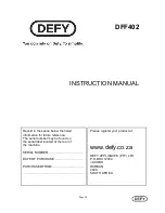 Preview for 34 page of Defy DFF402 Instruction Manual