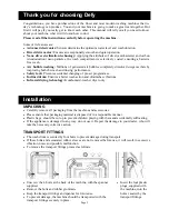 Preview for 2 page of Defy KOMBOMAID 1100 Owner'S Manual