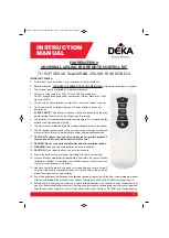 Preview for 1 page of Deka FANREMOTEWH Instruction Manual