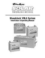 Deka SOLAR Monoblock VRLA System Installation & Operating Manual preview