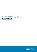 Preview for 1 page of Dell EMC SC4020 Owner'S Manual