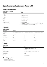 Preview for 11 page of Dell Alienware Aurora R9 Setup And Specifications