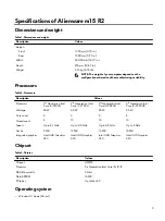 Preview for 9 page of Dell Alienware m15 R2 Setup And Specifcations