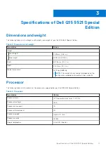 Preview for 11 page of Dell G15 5521 Special Edition Setup And Specifications