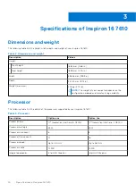 Preview for 10 page of Dell Inspiron 16 7610 Setup And Specifications