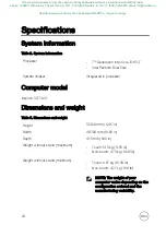 Preview for 20 page of Dell Inspiron 22 3000 SERIES Setup And Specifications