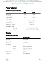 Preview for 25 page of Dell Inspiron 22 3000 SERIES Setup And Specifications