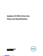 Preview for 1 page of Dell Inspiron 24 3000 series Setup And Specifications