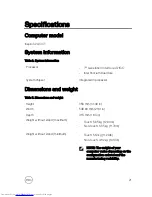 Preview for 21 page of Dell Inspiron 24 3000 series Setup And Specifications