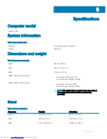 Preview for 17 page of Dell Inspiron 24 5000 Series Setup And Speci?Cations