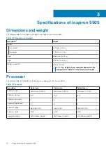 Preview for 10 page of Dell Inspiron 5505 Setup And Specifications