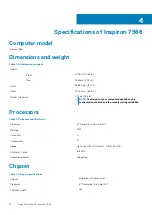 Preview for 12 page of Dell Inspiron 7586 Setup And Specifications