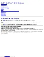 Preview for 1 page of Dell OptiPlex GX50 Service Manual