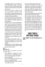 Preview for 5 page of DeLonghi HFX85W15C Manual