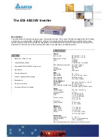 Delta Electronics Inverter ESI 48/230V Specification preview