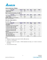 Preview for 2 page of Delta Electronics Single Mode SFP Transceiver LCP-1250B4QDRx Specification Sheet