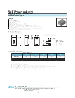 Preview for 1 page of Delta Electronics SMT Power Inductor HCB0740A Specifications