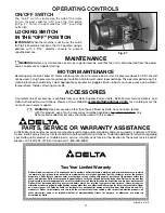 Preview for 11 page of Delta 50-851 Instruction Manual