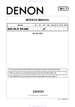 Denon DCD-510AE Service Manual preview