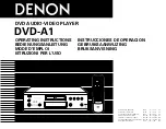 Preview for 1 page of Denon DVD-A1 Operating Instructions Manual