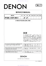 Denon POA-3012CI - Multi-Zone Audio Distribution Power Amplifier Service Manual preview