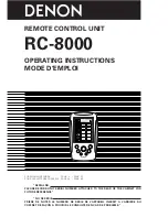 Denon RC-8000 Operating Instructions Manual preview