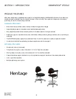 Preview for 5 page of DentalEZ Heritage Generation Stool User Manual