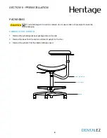 Preview for 8 page of DentalEZ Heritage Generation Stool User Manual