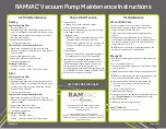 Preview for 2 page of DentalEZ RAMVAC Bulldog Maintenance Instructions