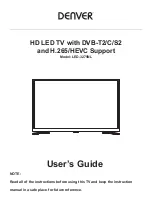 Preview for 1 page of Denver LED-3275NL User Manual